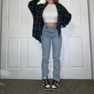 long jeans bootcut wide leg vintage aesthetic grunge 90s y2k